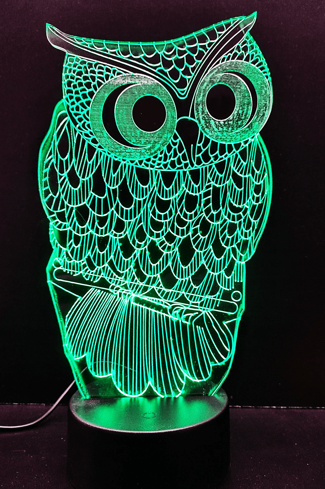 Lampa trofeu acril "Bufnita" - imagine 6