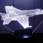 Lampa trofeu acril "Avion de vanatoare"