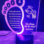 Lampa trofeu acril "Degetele botez"