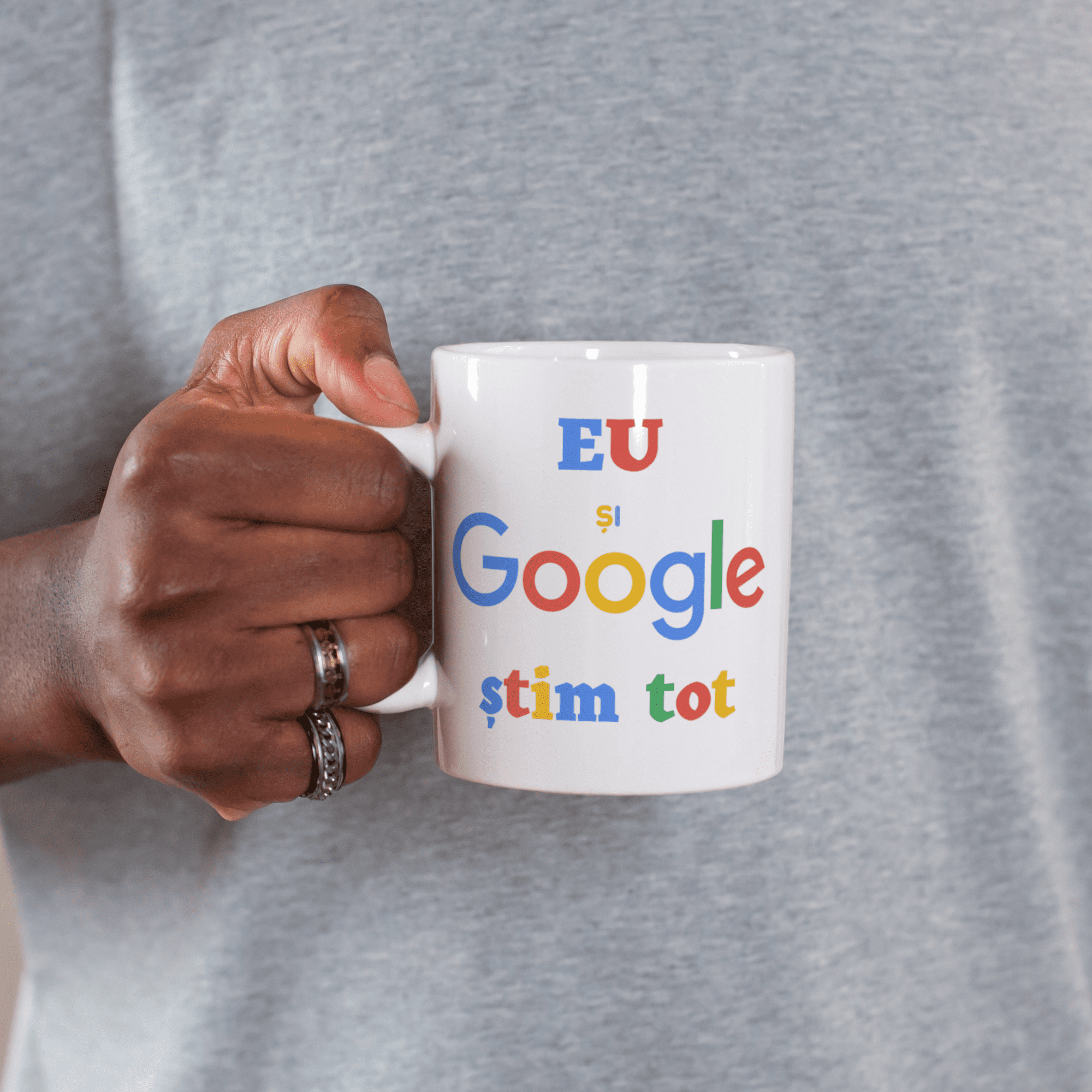 Cană personalizată "Eu și Google știm tot"