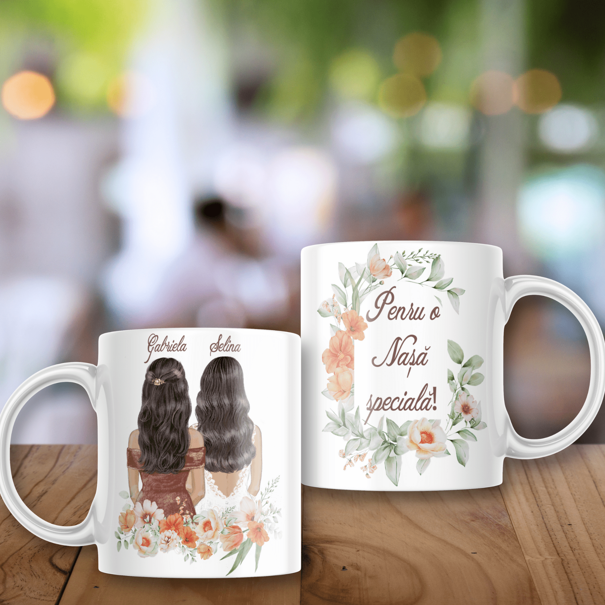 Cană personalizată "Pentru o nașă specială"