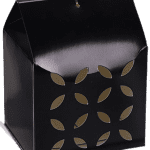 Cutie cadou perforata - neagra