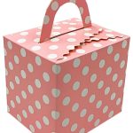 Cutie cadou cu buline roz