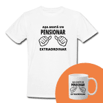 "Așa arată un PENSIONAR" Set Personalizat – Tricou + Cană