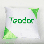 Pernă decorativă personalizată cu poză-verde